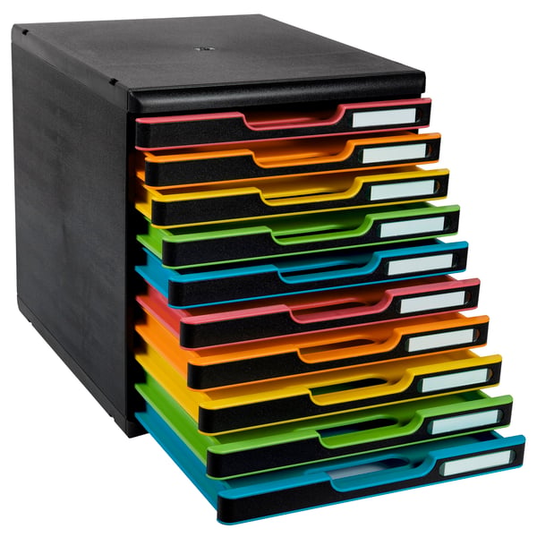 Exacompta MODULO A4 - 10 skuffer Black Office - 302914D