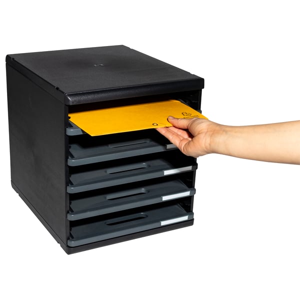 Exacompta MODULO A4 5 åbne skuffer - Mørkegrå 303714D