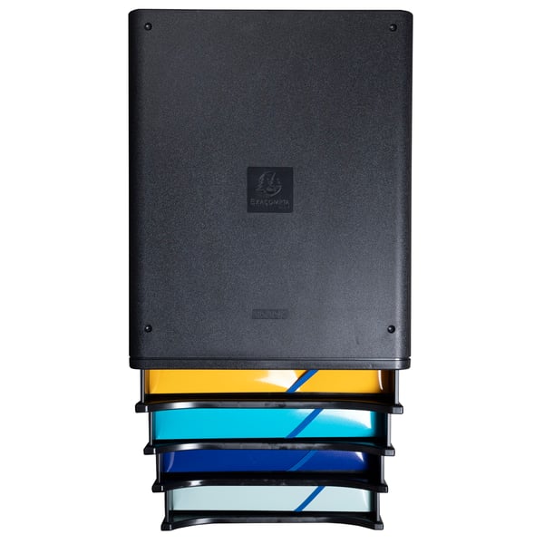 Exacompta Bee Blue Big Box arkiveringssystem med 4 skuffer - assorterede farver 3104202D