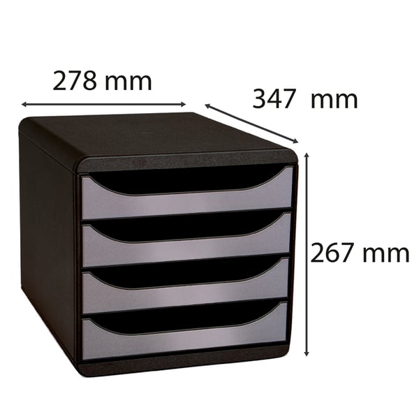 Exacompta BIG-BOX sort/Forever Young - Sølv 310438D