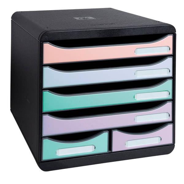 Exacompta Big Box Maxi 6 skuffer Aquarel - assorterede farver 3127296D