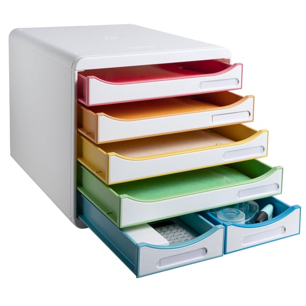 Exacompta Big Box Maxi 6 skuffer Sort kontor - 312913D