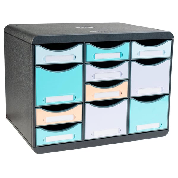 Exacompta Storebox Multi 11 skuffer arkiveringsform Aquarel - assorterede farver 3132796D