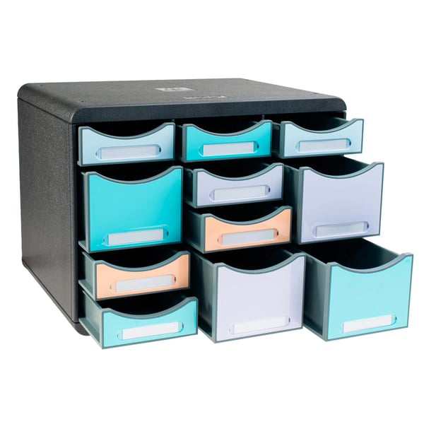 Exacompta Storebox Multi 11 skuffer arkiveringsform Aquarel - assorterede farver 3132796D