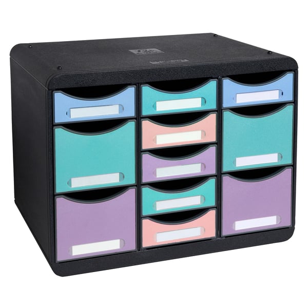 Exacompta Storebox Multi 11 skuffer arkiveringsform Aquarel - assorterede farver 3132796D