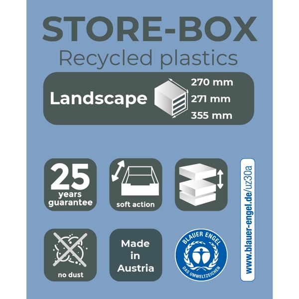 Exacompta BIG-BOX PLUS LANDSCAPE MAXI saet med 4 skuffer til skrivebord - Sort 315714D