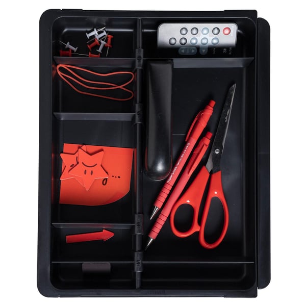 Exacompta 6x DRAWINSERT genbrugsskuffe Organiser - Sort 316014D