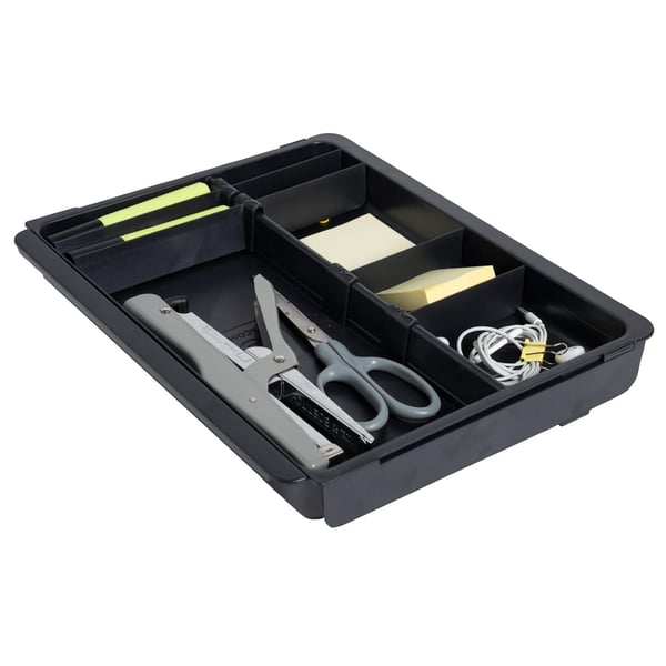Exacompta 6x DRAWINSERT genbrugsskuffe Organiser - Sort 316014D