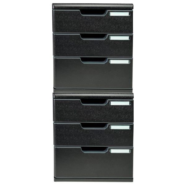 Exacompta MODULO A4 Genbrugsmodulsaet med 3 skuffer - Sort 325414D