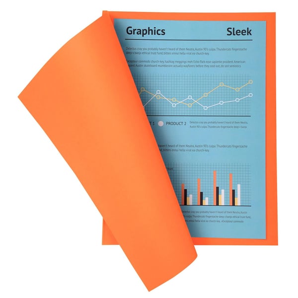 Exacompta 5x Pakke med 100 mapper SUPER 210 - 24x32cm - orange 330007E
