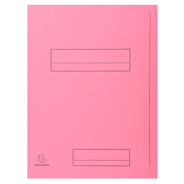 Exacompta 5x Pakke med 50 trykte mapper med 2 klapper SUPER 210 - 24x32cm - assorterede farver 335000E