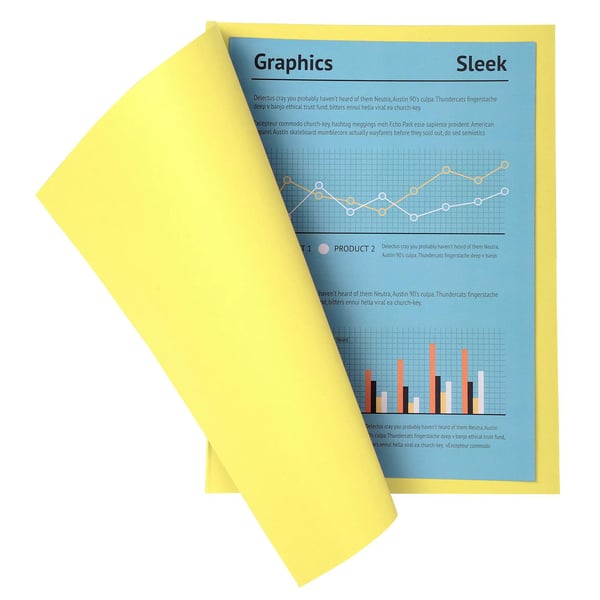 Exacompta 5x Pakke med 100 omslagsmapper SUPER 160 - 24x32cm - Canary 340005E