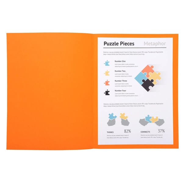Exacompta 5x Pakke med 100 omslagsmapper SUPER 160 - 24x32cm - orange 340007E