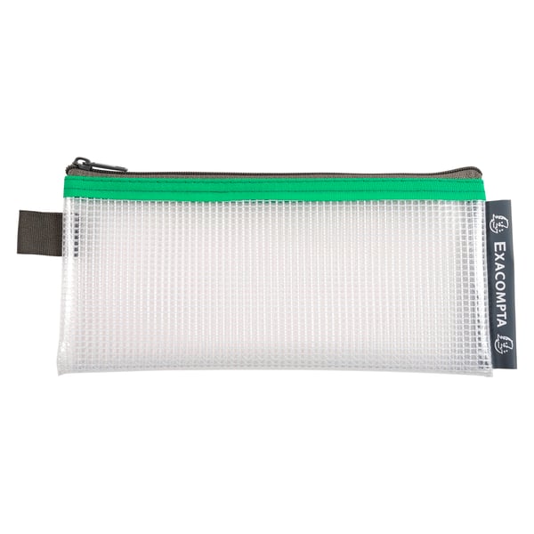 Exacompta 10x EVA lomme-/blyantetui med lynlås (assorterede farver, 8x18 cm) - assorterede farver 34110E