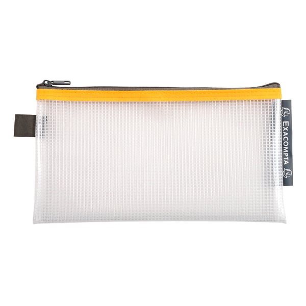 Exacompta 10x lomme-/blyantaesker med lynlås i blød plast (DL 10X21cm) - assorterede farver 34130E