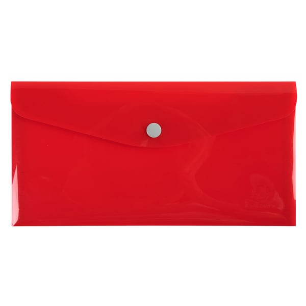 Exacompta 30x Iderama PP Press-Stud Pocket Envelope, DL-størrelse - assorterede farver 34420E