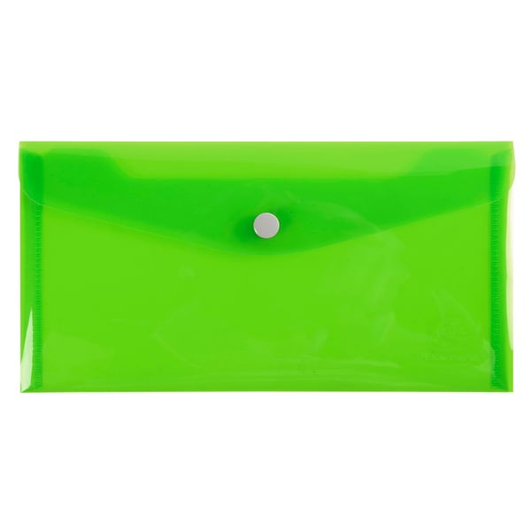 Exacompta 30x Iderama PP Press-Stud Pocket Envelope, DL-størrelse - assorterede farver 34420E