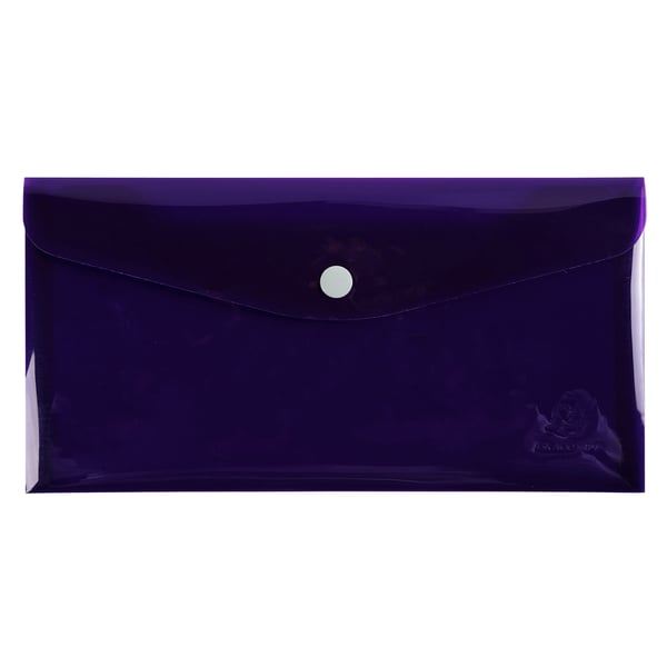 Exacompta 30x Iderama PP Press-Stud Pocket Envelope, DL-størrelse - assorterede farver 34420E