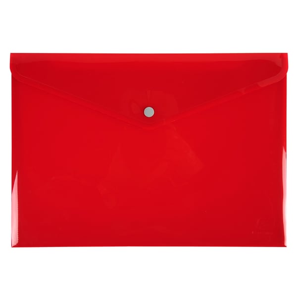 Exacompta 30x Iderama PP Press-Stud Pocket Envelope, A4 - assorterede farver 34450E