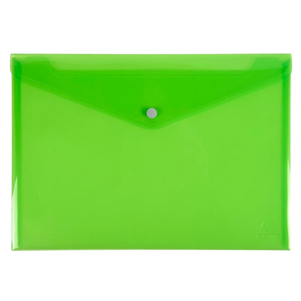 Exacompta 30x Iderama PP Press-Stud Pocket Envelope, A4 - assorterede farver 34450E