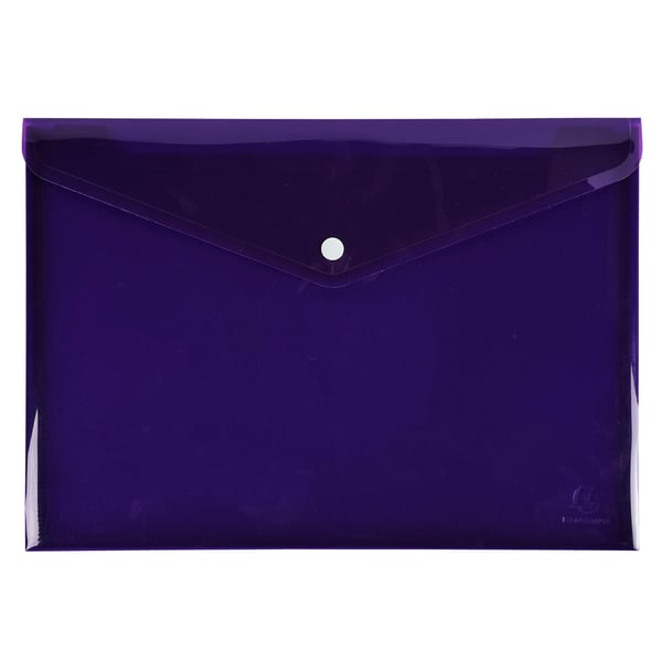 Exacompta 30x Iderama PP Press-Stud Pocket Envelope, A4 - assorterede farver 34450E