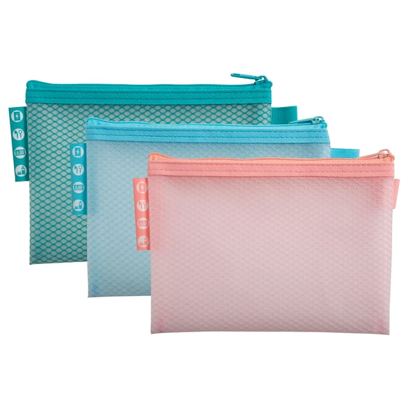 Exacompta 12x Chromaline lynlåslommer EVA A6 Pastel Assorteret - assorterede farver 37120E