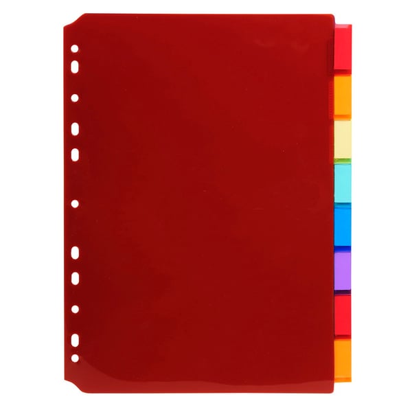 Exacompta 10x PP Dividers, A4, 8 dele - assorterede farver 3908E