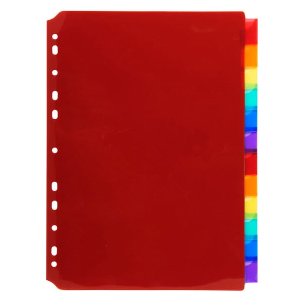 Exacompta 10x PP Dividers, A4, 12 dele - assorterede farver 3912E
