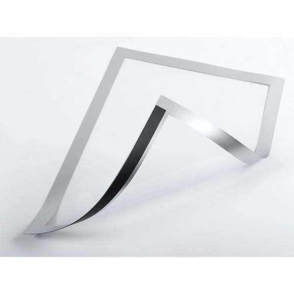 Exacompta 5x magnetisk lomme/skiltholder til arbejdsmiljø/farer med magnetisk display (A4) - Sølv 39200E