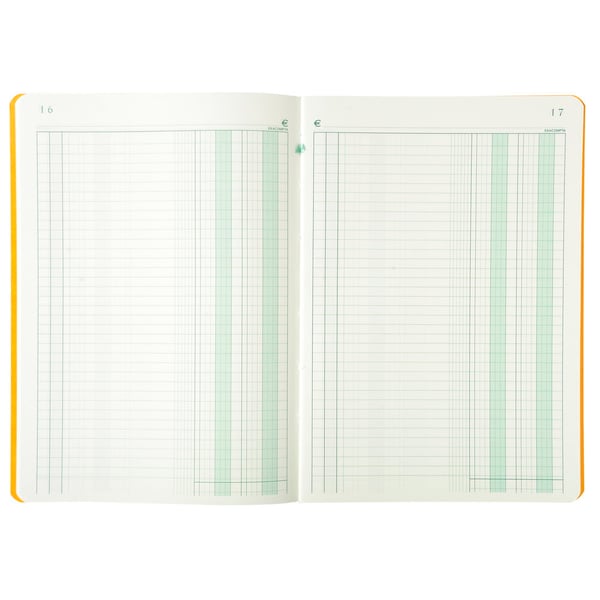 Exacompta Pagineret regnskabsbog 80 sider 29,7x21cm - assorterede farver 400E