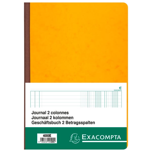 Exacompta Pagineret regnskabsbog 80 sider 29,7x21cm - assorterede farver 400E