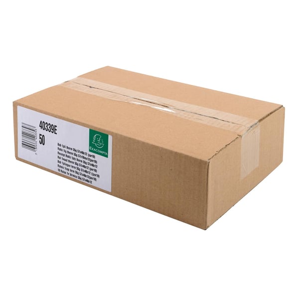 Exacompta 50x Pakke med 10 BPA-fri kvitteringsruller 1 lag 55g 57x40mm - hvid 40339E