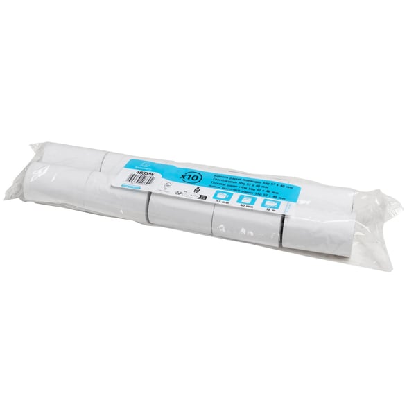 Exacompta 50x Pakke med 10 BPA-fri kvitteringsruller 1 lag 55g 57x40mm - hvid 40339E