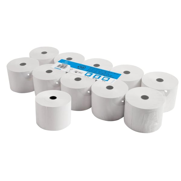 Exacompta 50x Rulle til kasseapparat og vejeapparat 57x80x12x76 - hvid 40340E