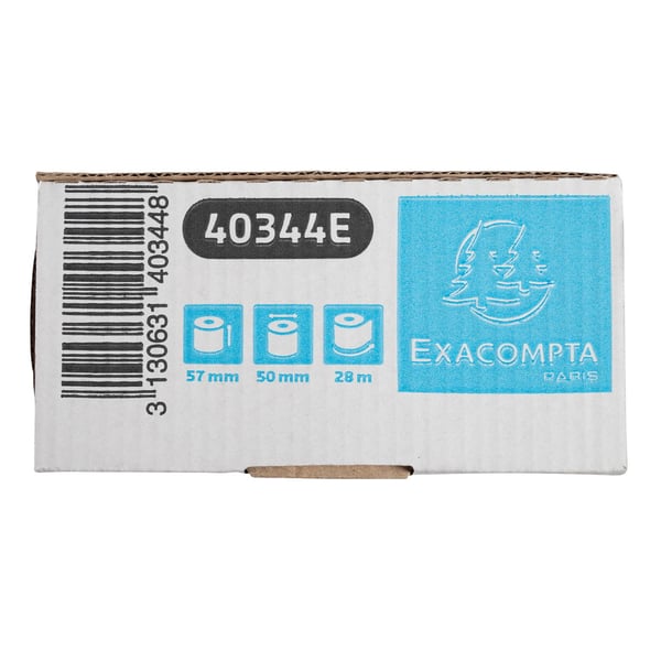 Exacompta 60x Rulle til kreditkort og kasseapparat 57x50x12x28 - hvid 40344E