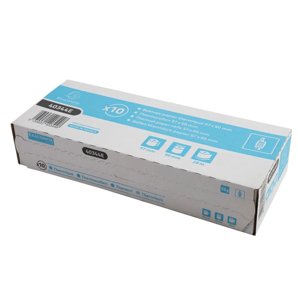 Exacompta 60x Rulle til kreditkort og kasseapparat 57x50x12x28 - hvid 40344E