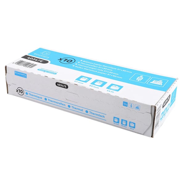 Exacompta 60x Rulle til kreditkort og kasseapparat 57x60x12x44 - hvid 40347E