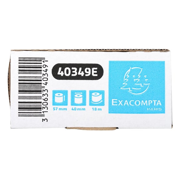 Exacompta 60x Ruller til kreditkortmaskine 57x40x12x18 - hvid 40349E
