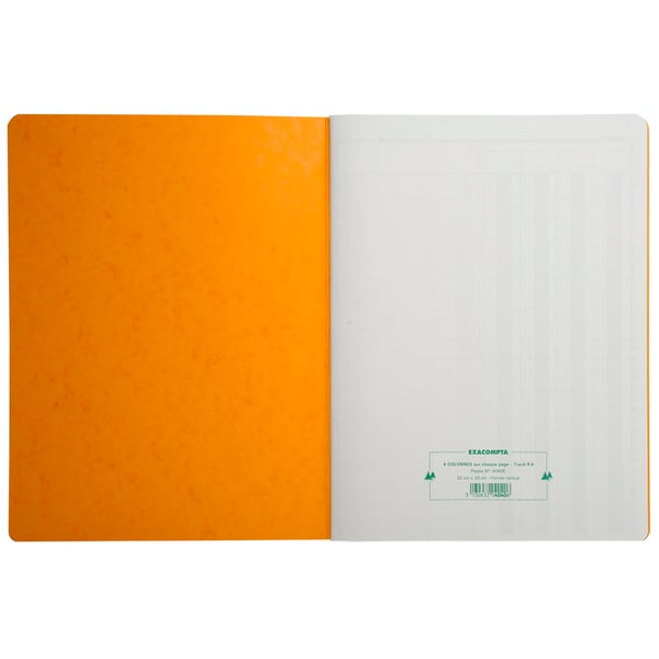 Exacompta Haefte 4 spalter på 1 side 31 linjer 80 sider 32x25cm - assorterede farver 4040E