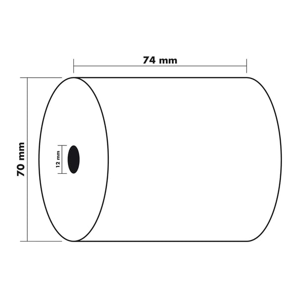 Exacompta 50x Rulle til regnemaskine 74x70x12x44 - hvid 40655E