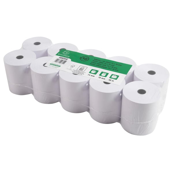 Exacompta 50x Rulle til regnemaskine 74x70x12x44 - hvid 40655E