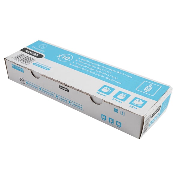 Exacompta 30x Ruller til kreditkortmaskine 60x47x12x25 - hvid 40902E