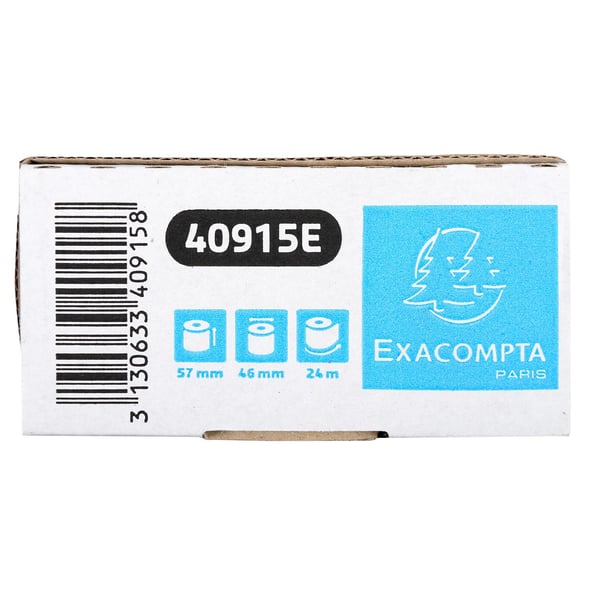 Exacompta 30x Ruller til kreditkortmaskine 57x46x12x24 - hvid 40915E