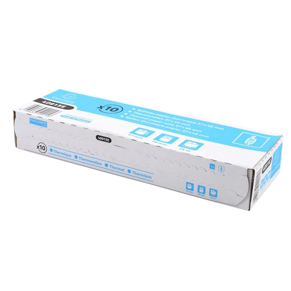 Exacompta 30x Ruller til kreditkortmaskine 57x46x12x24 - hvid 40915E