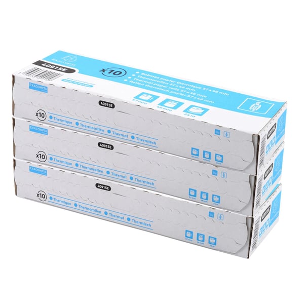 Exacompta 30x Ruller til kreditkortmaskine 57x46x12x24 - hvid 40915E