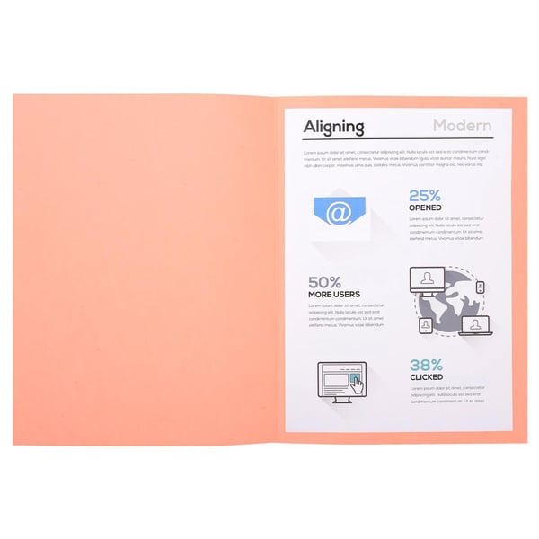Exacompta 5x Pakke med 100 Omslagsmapper Forever A4 220gsm - Lyserød| 410003E