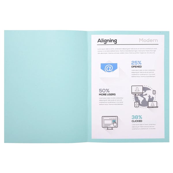 Exacompta 5x Pakke med 100 Omslagsmapper Forever A4 220gsm - Lyseblå 410006E