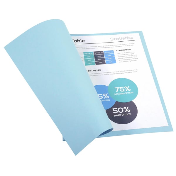 Exacompta 5x Pakke med 100 Omslagsmapper Forever A4 220gsm - Lyseblå 410006E
