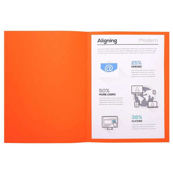 Exacompta 5x Pakke med 100 Omslagsmapper Forever A4 220gsm - orange 410007E