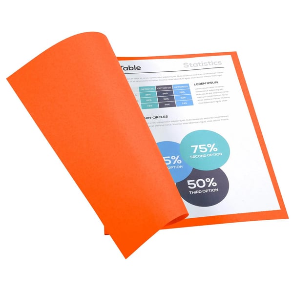 Exacompta 5x Pakke med 100 Omslagsmapper Forever A4 220gsm - orange 410007E